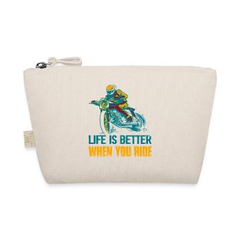 La vie est meilleure quand vous conduisez un motard à moto - Trousse biologique - nature - Devant