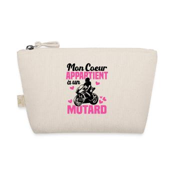 Mon coeur appartient à un motard - Trousse biologique - nature - Devant