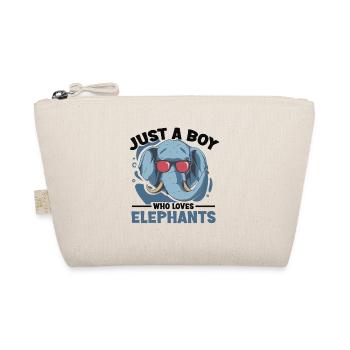 Just a boy who loves elephants - Organic Pouch - nature - Front