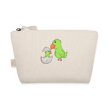 Parrot with baby parrot - Organic Pouch - nature - Front