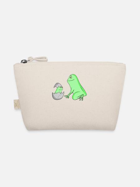 Grenouille avec bébé grenouille - Trousse biologique - nature - Devant