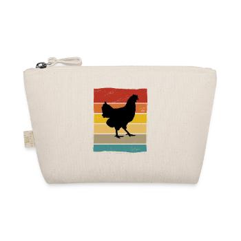 Chicken Farmer lover Retro vintage Gift idea - Bio-Täschchen - Natur - Vorne