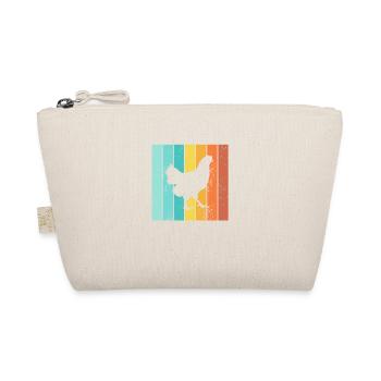 Chicken Farmer lover Retro vintage Gift idea - Bio-Täschchen - Natur - Vorne