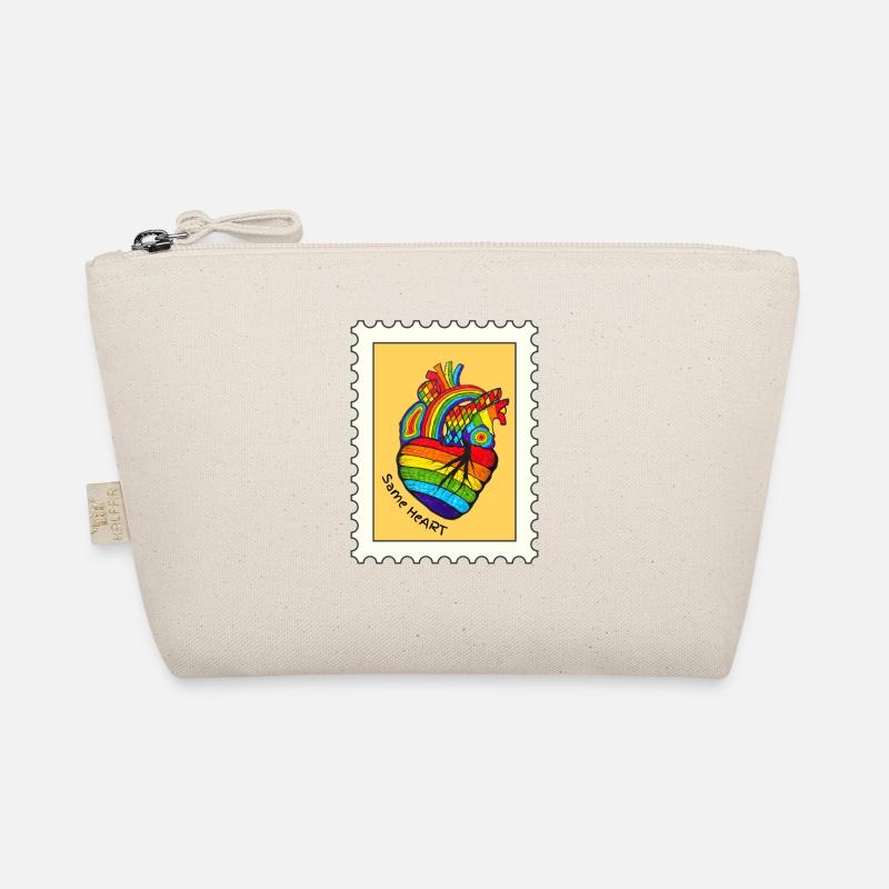 Regenbogenherz . Bio-Täschchen