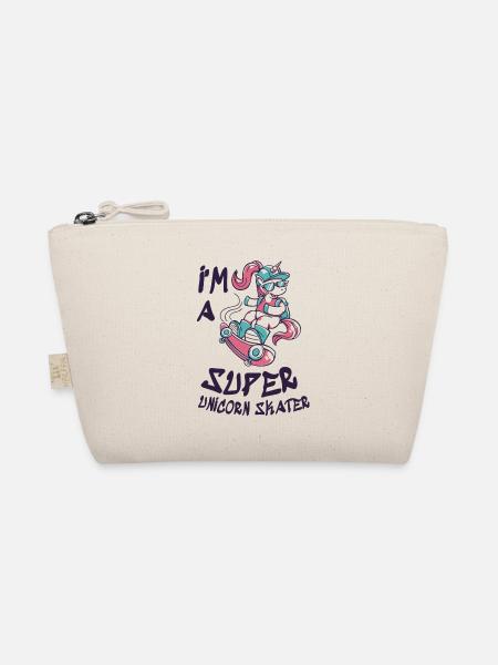 I'm a super unicorn skater - Trousse biologique - nature - Devant