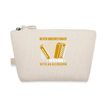 Never Underestimate An Old Man With An Accordion M - Organic Pouch - nature - Front