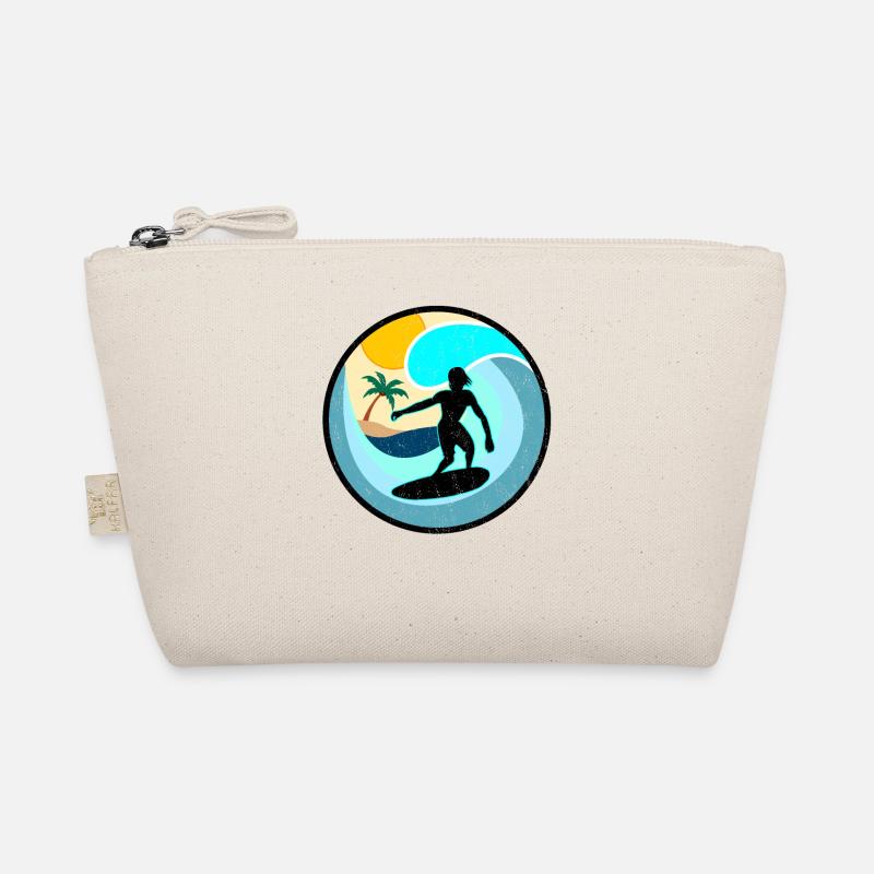 Vintage Retro Surfer Skimboard Surf Trousse biologique