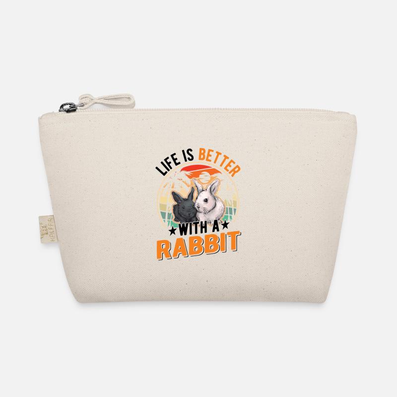 Life is better with a Rabbit Häschen Kaninchen Bio-Täschchen
