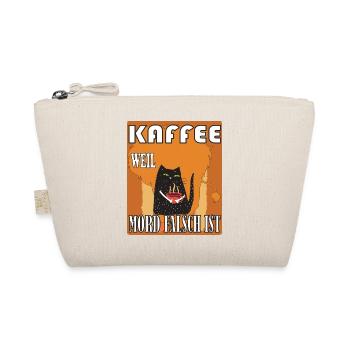 Katze mit Kaffee im Retro Vintage Stil Miau! - Bio-Täschchen - Natur - Vorne