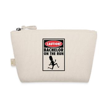 Bachelor Caution Bräutigam Heiraten Hochzeitstag - Bio-Täschchen - Natur - Vorne