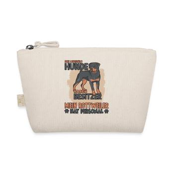 Rottweiler Gassi Witziges Hundehalter Rottweiler - Bio-Täschchen - Natur - Vorne