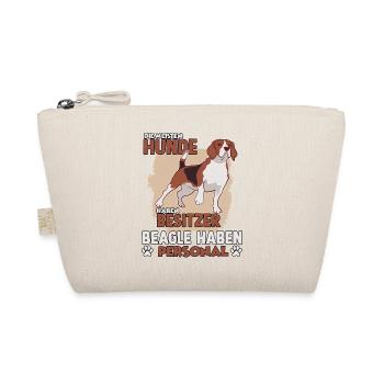 Beagle Hundebesitzer lustiges Jagdhund Gassi - Bio-Täschchen - Natur - Vorne