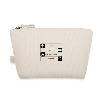 Manger Dormir Motocyclisme Répéter Motocycliste - Trousse biologique - nature - Devant