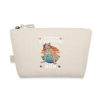 American Staffordshire Mom Retro - Organic Pouch - nature - Front