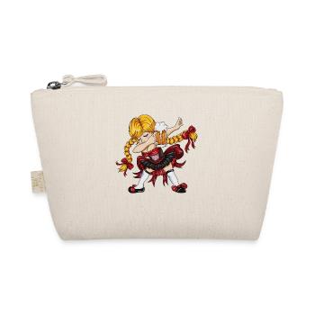 Trachten Girl in Dirndl Traditional Bavarian outfit - Organic Pouch - nature - Front