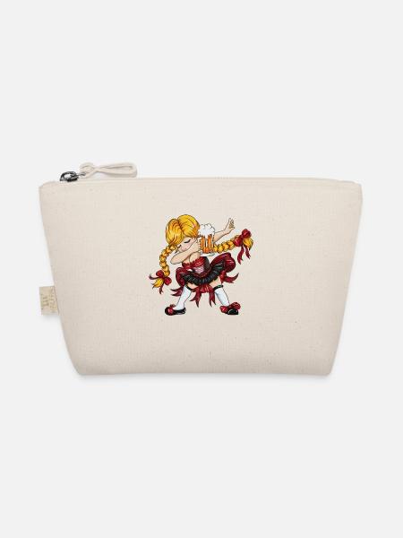 Trachten Girl en tenue bavaroise traditionnelle Dirndl - Trousse biologique - nature - Devant