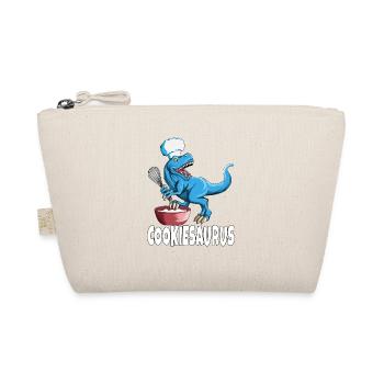 T Rex Cookiesaurus wordplay for back fans baker - Organic Pouch - nature - Front