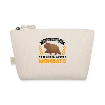 Ich höre dir nicht zu Ich denke an Wombats - Bio-Täschchen - Natur - Vorne