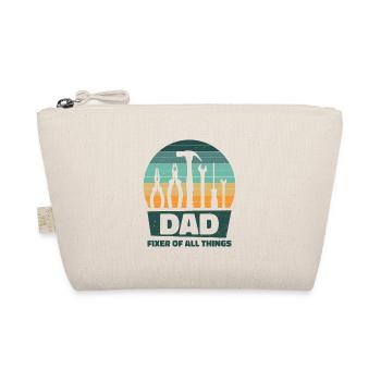 Dad Carpenter Woodworker Woodworking - Organic Pouch - nature - Front