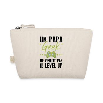 Un papa geek ne vieillit pas il level up - Trousse biologique - nature - Devant