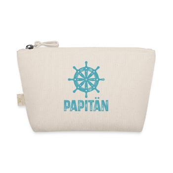 Papitän Vater Kapitän Motorboot Segeln Boot Schiff - Bio-Täschchen - Natur - Vorne