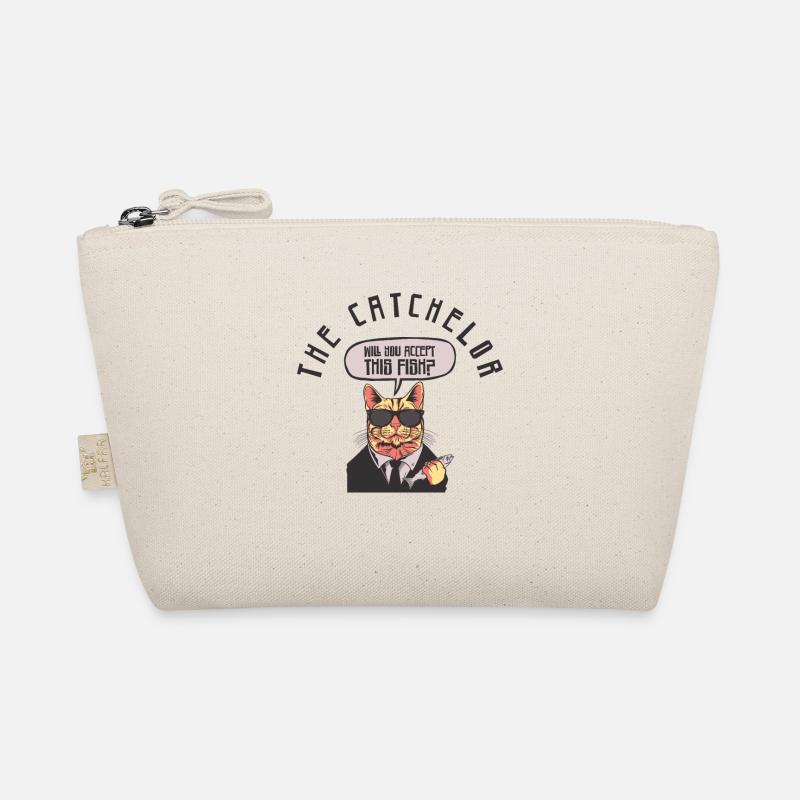 Catchelor Single Life Cat Bachelor Partying Organic Pouch