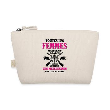 Cadeau Les meilleures femmes vont á la chasse - Trousse biologique - nature - Devant