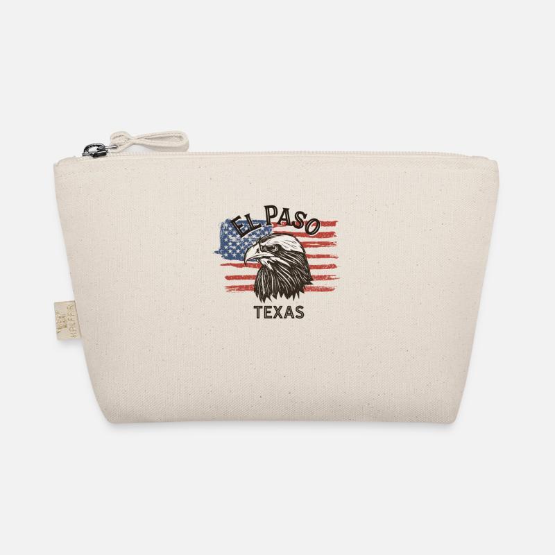 Drapeau des États-Unis Eagle Texas Vintage El Paso Trousse biologique