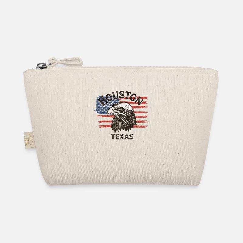 Drapeau des États-Unis Eagle Texas Vintage Houston Trousse biologique