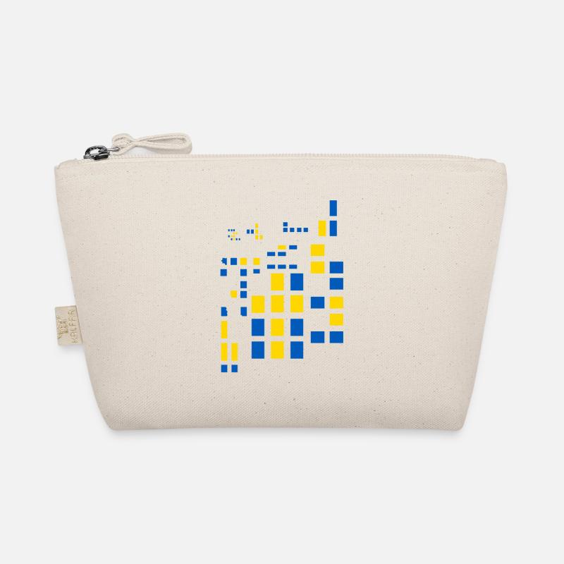 Ukraine Pixel Image Country Flag Colors Organic Pouch