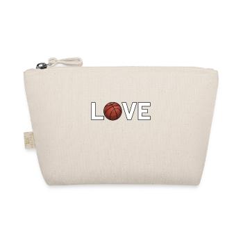 I love Basketball Basketballer Training Design - Bio-Täschchen - Natur - Vorne