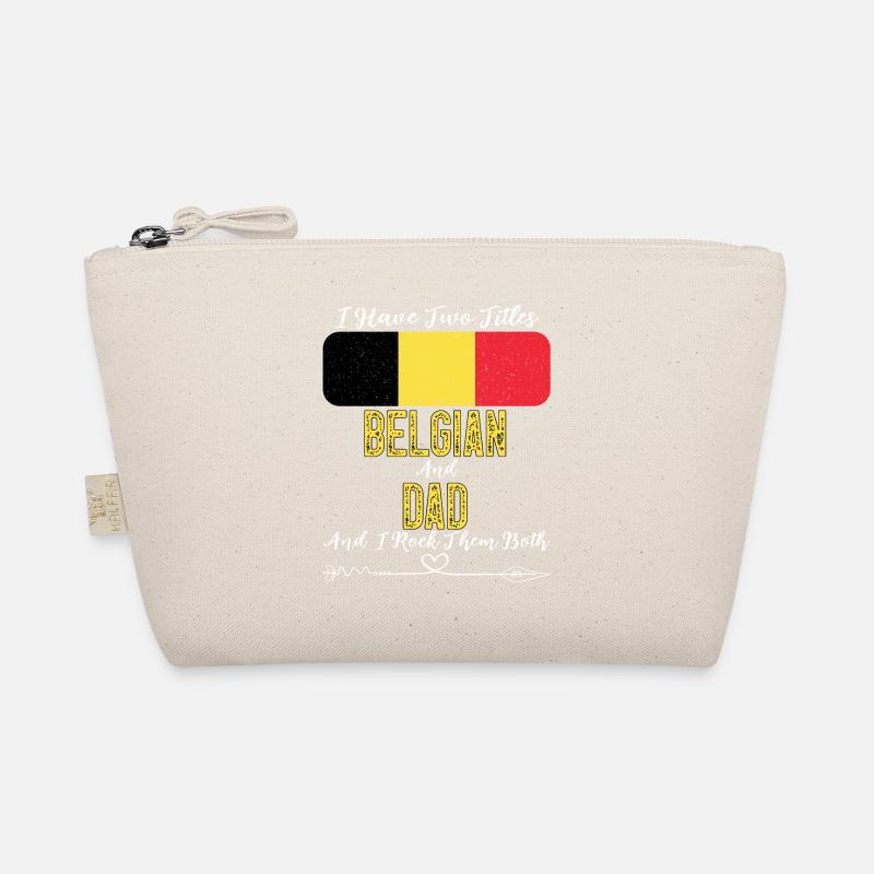 I Have Two Titles Belgian and Dad Belgium Bio-Täschchen