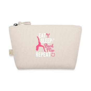 Eat Sleep Back Flip Repeat Akrobat Gymnastik Funny - Bio-Täschchen - Natur - Vorne