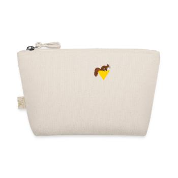 Squirrel Logo Emblem Grauhörnchen Squirrel - Bio-Täschchen - Natur - Vorne