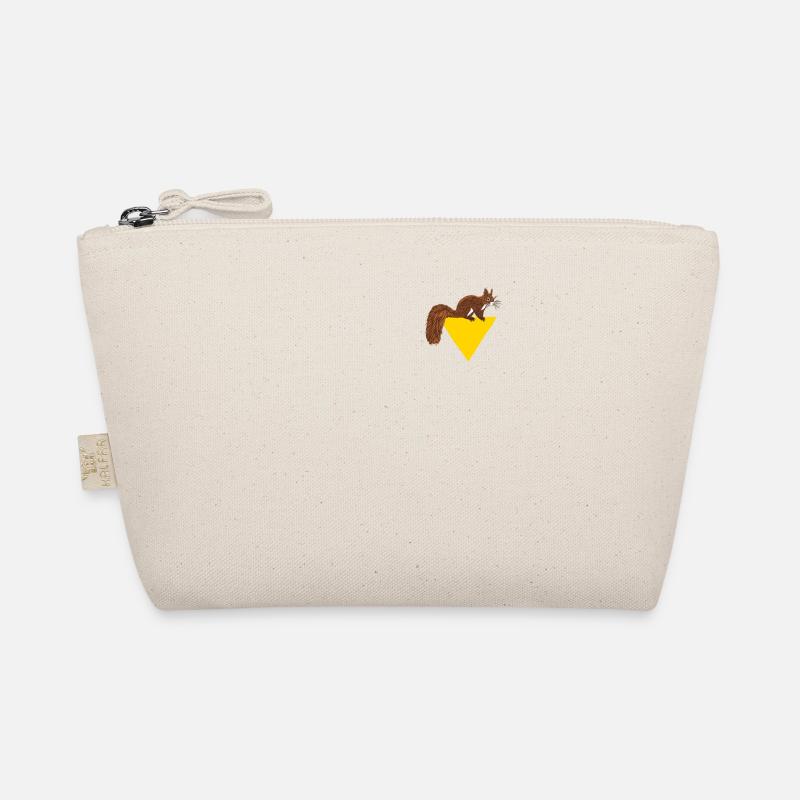 Squirrel Logo Emblem Fox Eastern Gray Japanese Organic Pouch
