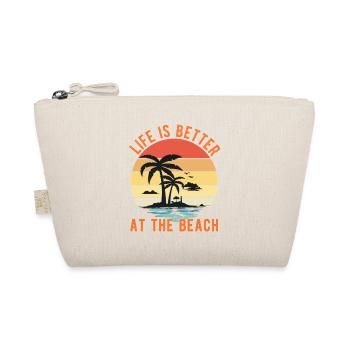 Life is Better At the Beach - Retro Sunset - Organic Pouch - nature - Front