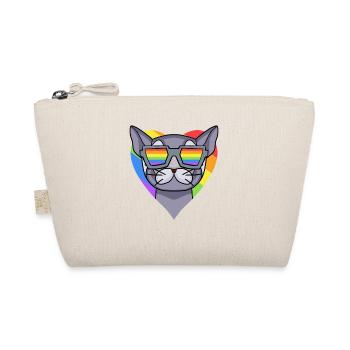 LGBT Katze Britisch Kurzhaar Regenbogen - Bio-Täschchen - Natur - Vorne