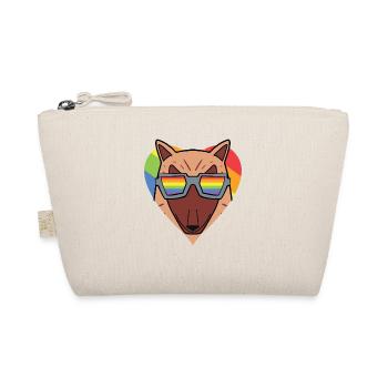 LGBT Hund Regenbogen - Bio-Täschchen - Natur - Vorne