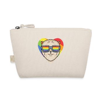 LGBT Hund Zwergspitz Regenbogen - Bio-Täschchen - Natur - Vorne