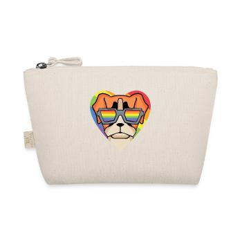 LGBT Dog German Boxer Rainbow - Organic Pouch - nature - Front