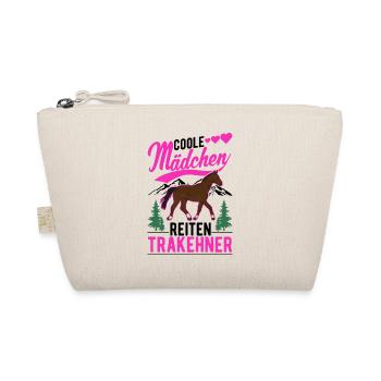 Coole Mädchen reiten Trakehner - Bio-Täschchen - Natur - Vorne