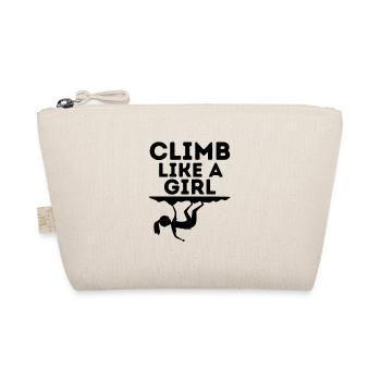 Rock Climbing Girl Bouldering - Organic Pouch - nature - Front