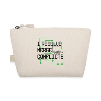 I Resolve Merge Conflicts Coder Software Developer - Bio-Täschchen - Natur - Vorne