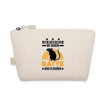Ratten Geschenk Rattenbesitzer - Bio-Täschchen - Natur - Vorne