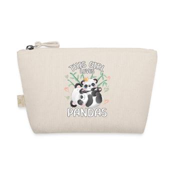 This girl loves pandas - Organic Pouch - nature - Front