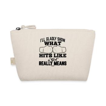 Boxing Match Girl Boxing Gift - Organic Pouch - nature - Front