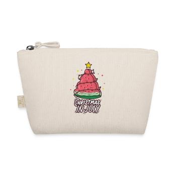 Christmas in July Quote Watermelon - Organic Pouch - nature - Front