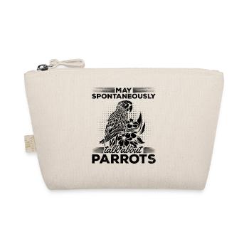 Funny parrot bird I can spontaneously about - Organic Pouch - nature - Front