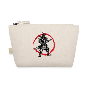 Samurai Japanese Warrior Blood Moon Design - Organic Pouch - nature - Front