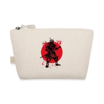 Samurai Japanese Warrior Blood Moon Design - Organic Pouch - nature - Front